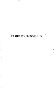 Cover of: Gérard de Rossillon: chanson de geste ancienne