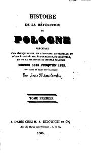 Cover of: Histoire de la révolution de Pologne: précédée d'un aperçu rapide sur l ...