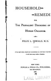 Cover of: Household remedies for the prevalent disorders of the human organism