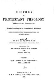 Cover of: History of Protestant Theology: Particularly in Germany : Viewed According ...