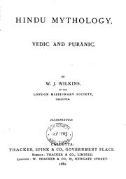 Cover of: Hindu Mythology, Vedic and Purānic by W. J. Wilkins