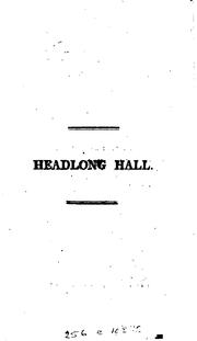 Cover of: Headlong hall [by T.L. Peacock].