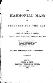 Cover of: The Harmonial Man: Or, Thoughts for the Age
