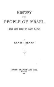 History of the people of Israel by Ernest Renan