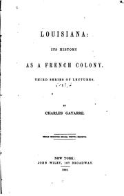 Cover of: History of Louisina