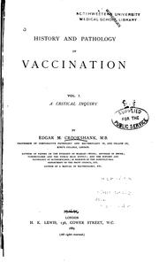 Cover of: History and Pathology of Vaccination