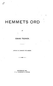 Cover of: Hemmets ord
