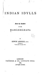 Cover of: Indian Idylls from the Sanskrit of the Mahâbhârya