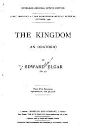 Cover of: The Kingdom: An Oratorio. Op.51