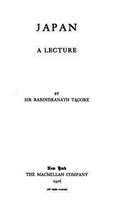 Cover of: Japan: A Lecture