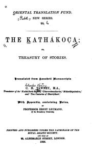 Cover of: The Kathákoça: Or, Treasury of Stories by Ernst Leumann