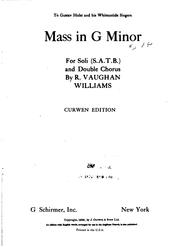 Cover of: Mass in G minor: for soli (S.A.T.B.) and double chorus