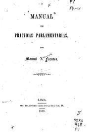 Cover of: Manual de prácticas parlamentarias