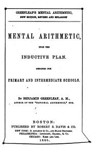 Cover of: Mental Arithmetic Upon the Inductive Plan: Designed for Primary and Intermediate Schools