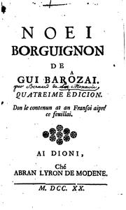 Cover of: Noei borguinon de Gui Barôzai [pseud.] by Bernard de La Monnoye