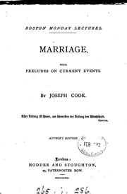 Cover of: Marriage, with preludes on current events. Author's ed