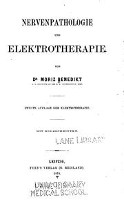 Cover of: Nervenpathologie und Elektrotherapie v. 1
