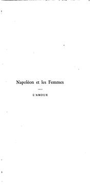 Cover of: Napoléon et les femmes: L'amour