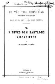 Cover of: Ninives och Babylons KilsKrifter