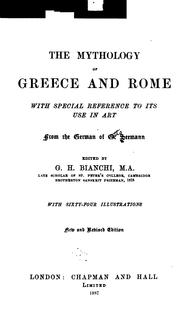 Cover of: The Mythology of Greece and Rome: With Special Reference to Its Use in Art. From the German of O ...