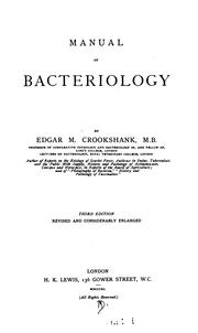 Cover of: Manual of Bacteriology by Edgar March Crookshank