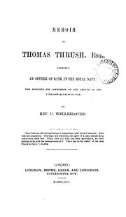 Cover of: Memoir of Thomas Thrush