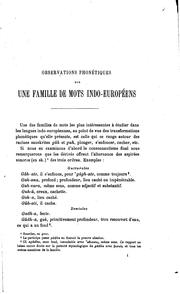Cover of: Mélanges de linguistique indo-européenne
