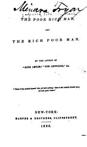 Cover of: The Poor Rich Man, and the Rich Poor Man
