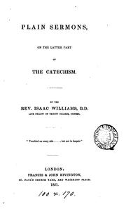 Cover of: Plain sermons, on the latter part of the Catechism