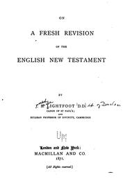 Cover of: On a Fresh Revision of the English New Testament