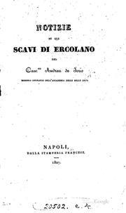Cover of: Notizie su gli scavi di Ercolano