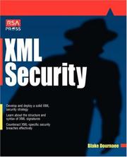 XML security by Blake Dournaee