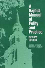 Cover of: A Baptist manual of polity and practice Revised Edition