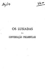 Cover of: Os Lusiadas e a Conversação preambular