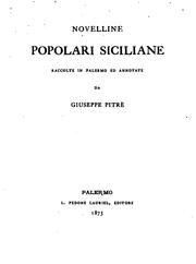 Cover of: Novelline popolari siciliane raccolte in Palermo ed annotate