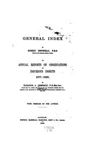 Cover of: Observations of Injurious Insects and Common Farm Pests ... with Methods of Prevention and Remedy
