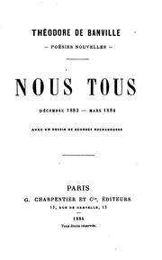 Cover of: Poésies nouvelles: Nous tous, décembre 1883- mars 1884