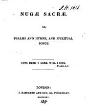 Cover of: Nugæ sacræ; or, Psalms and hymns and spiritual songs [by W. Ball]. by William Ball