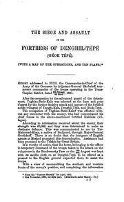 Cover of: Siege and assault of Denghil-Tépé, report, tr. by J.J. Leverson