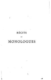 Cover of: Récits et monologues