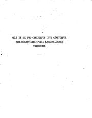 Cover of: ... Quæ de se ipso Cynevulfus, sive Cenevulfus, sive Coenevulfus poeta anglosaxonicus tradiderit.