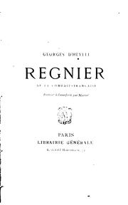 Cover of: Régnier, sociétaire de la Comédie-française (1831-1872)