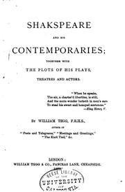 Cover of: Shakspeare and his contemporaries: together with the plots of his plays ...