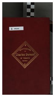 Cover of: Reminiscences of Charles Durand of Toronto, Barrister