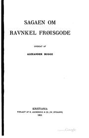 Cover of: Sagaen om Ravnkel Frøisgode