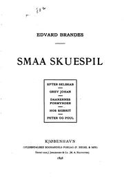 Cover of: Smaa skuespil by Edvard Brandes