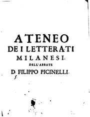 Cover of: Ateneo dei letterati milanesi