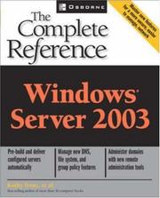 Cover of: Windows Server 2003: The Complete Reference (Osborne Complete Reference Series)