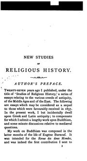 Cover of: Studies in Religious History by Ernest Renan