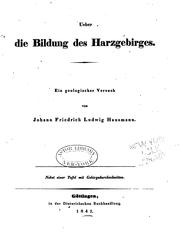 Cover of: Ueber die Bildung des Harzgebirges. Ein geologischer Versuch